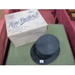 Christy's London Black Top Hat, for Brill, Leeds, in Hope Brothers of London Shop Box.