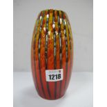 An Anita Harris 'Brimstone' Skittle Vase, gold signed, 17cm high.