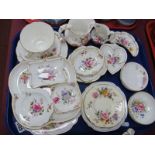Royal Crown Derby 'Derby Posies' Trinket Dishes, cream jugs, trio, etc approx. 21 pieces:- One Tray