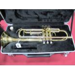 Thomann Brass Trumpet with Mouthpiece, in black carry case.