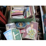 Postcards - needlework, books, maps, travel guides, Royal ephmera, etc.