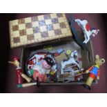 Lego in a Tin, Pelham puppet, die cast models chess, etc:- One Box.