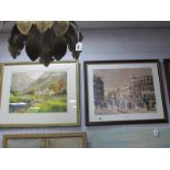 Peter Owen Jones 'In Town Yesterday', limited edition colour print of 850, pencil signed P O Jones