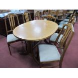 Nathan Table - chairs oval shaped extending table, together with four chairs.