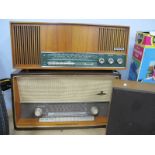 Nordmende Carmen Mid XX Century Radio, 60cm wide, Grundig type 3040M radio, speaker.