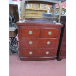 A XIX Century Stained Mahogany Chest of Drawers, with a low back two short drawers two long