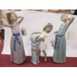 Lladro Pottery Figurines of Girls, the tallest 25cm (3).