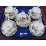 Royal Albert 'Road to the Isles' Teaware, comprising six cups, six saucers and six tea plates.