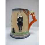 Carlton Advertising Tankard For Bass With Devil as a Handle, hanging man and verse to body, (musical