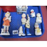 Royal Copenhagen Miniature Snowman figures 766, 767 and 770. Bing & Grondahl 2000 year figurine 14cm