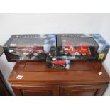 Shell Classic Ferrari 1972 312P and 1958 250 both with fuel pumps, in boxes, 34cm wide another
