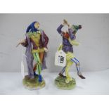 Volkstedt Porcelain Figurine of Piper V20839, 19cm high, another of Jester V20842 (2).