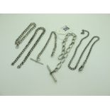 A Selection of Assorted Curb Link Part Chains.