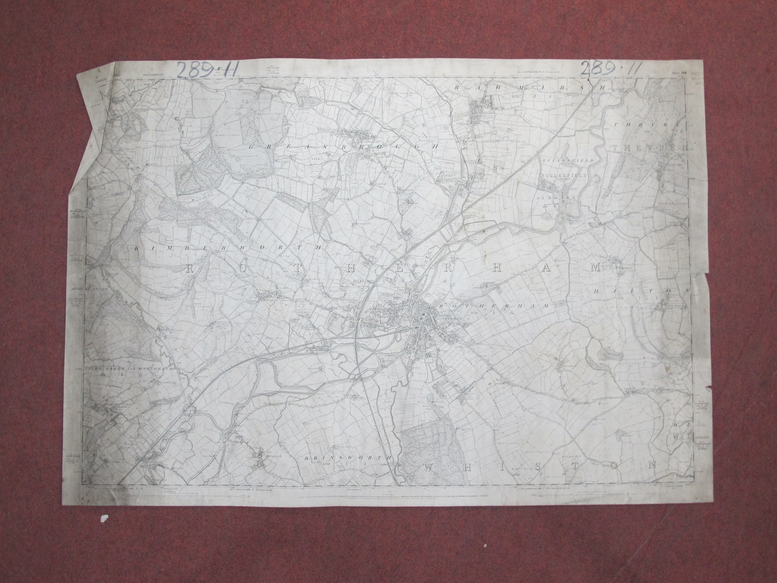 West Riding Yorkshire Maps, Rotherham, North Anston, Todwick and area - some dates noted, 1892, - Image 3 of 9