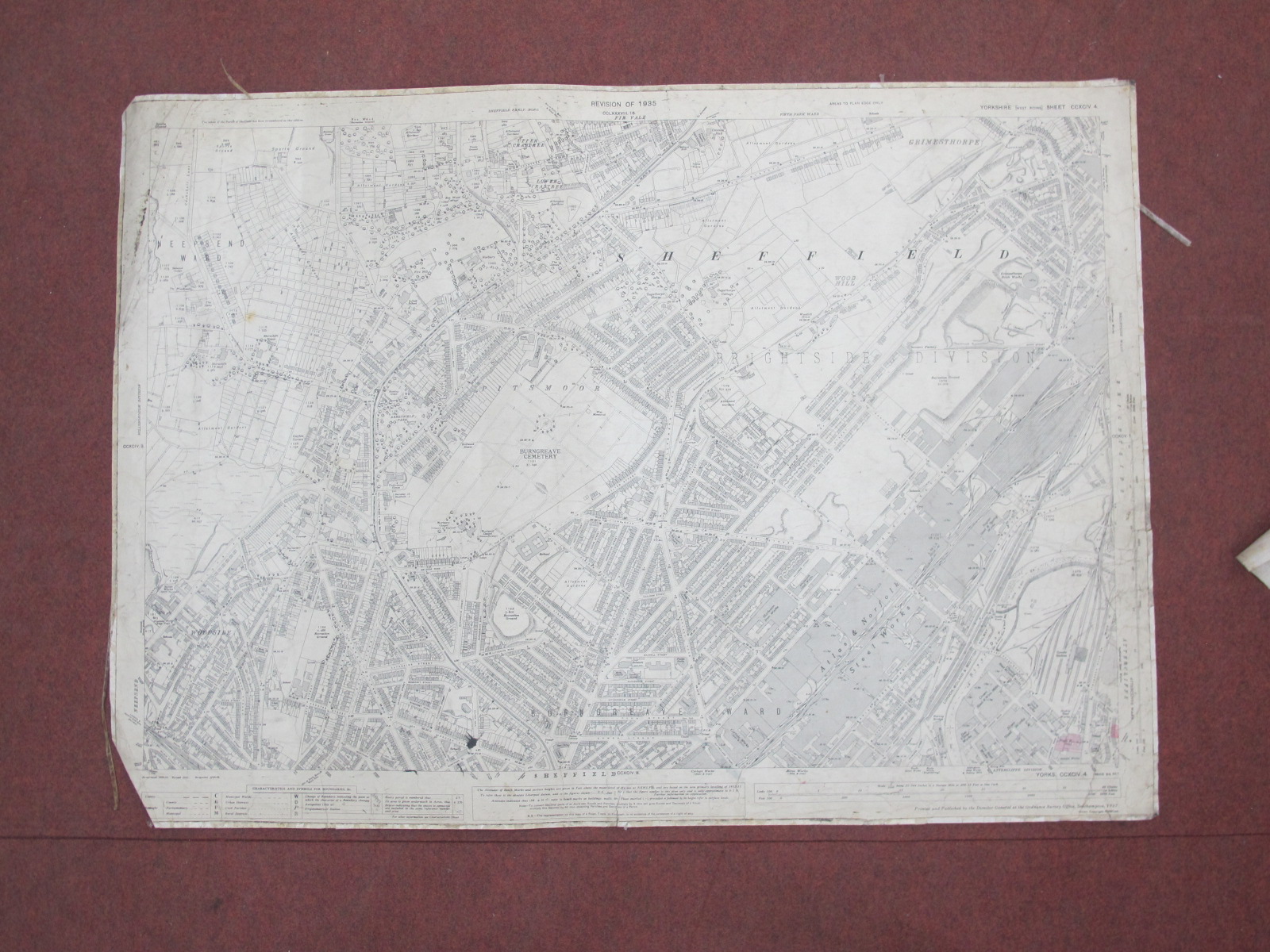 Derbyshire and Yorkshire Maps, some West Riding of Sheffield, to include City Centre, Neepsend, - Image 4 of 10