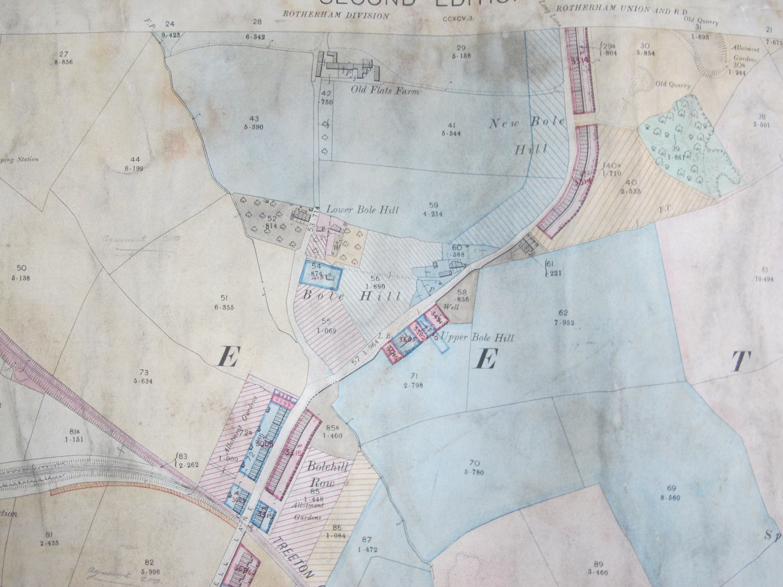 West Riding Yorkshire Maps, Rotherham and area, some dates noted, 1893, 1903, 1906, 1936, various - Image 9 of 11