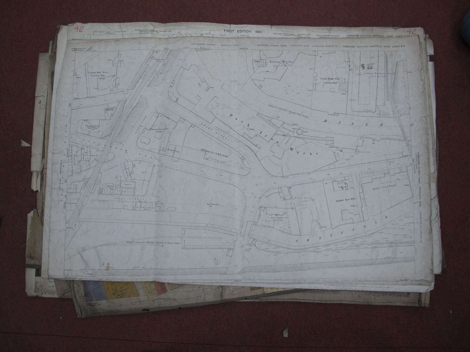 Sheffield Central, Attercliffe, Burngreave - some dates notes, 1890, 1935, 1937, various scales, - Image 8 of 10