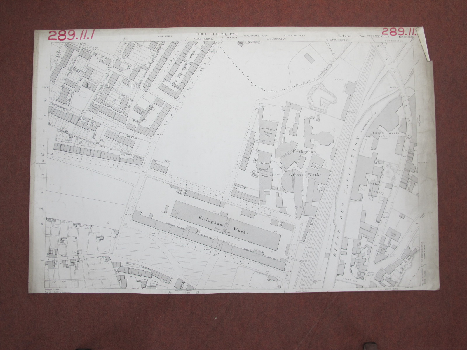 West Riding Yorkshire Maps, Rotherham and area, some dates noted, 1893, 1903, 1906, 1936, various - Image 3 of 11