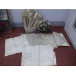 A Large Quantity of Derbyshire and Yorkshire Map, in torn and poor condition, sold as seen.