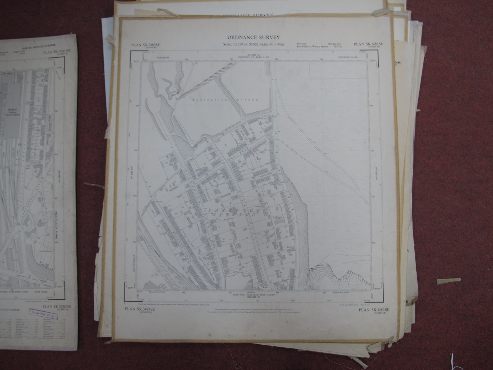 Sheffield Central, North Maps, Parson Cross, Shirecliffe, Firth Park - dates noted 1952, 1953, 1955, - Image 2 of 7