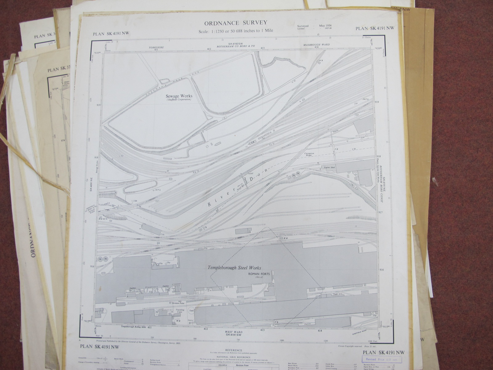 Sheffield North Maps, Meadowhead, Park, Tinsley, Upperthorpe - dates noted 1953, 1954, 1962, some - Image 5 of 10