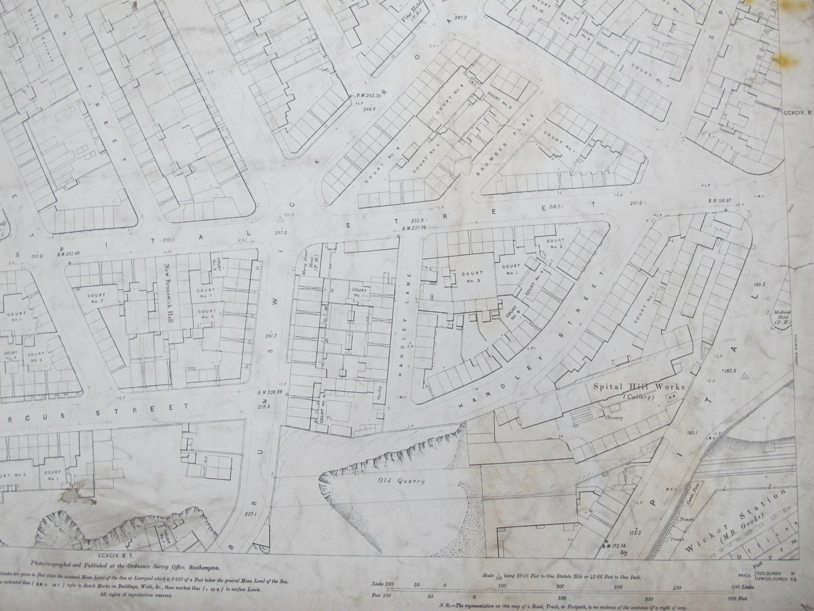 Derbyshire and Yorkshire Maps, some West Riding of Sheffield, to include City Centre, Neepsend, - Image 3 of 10