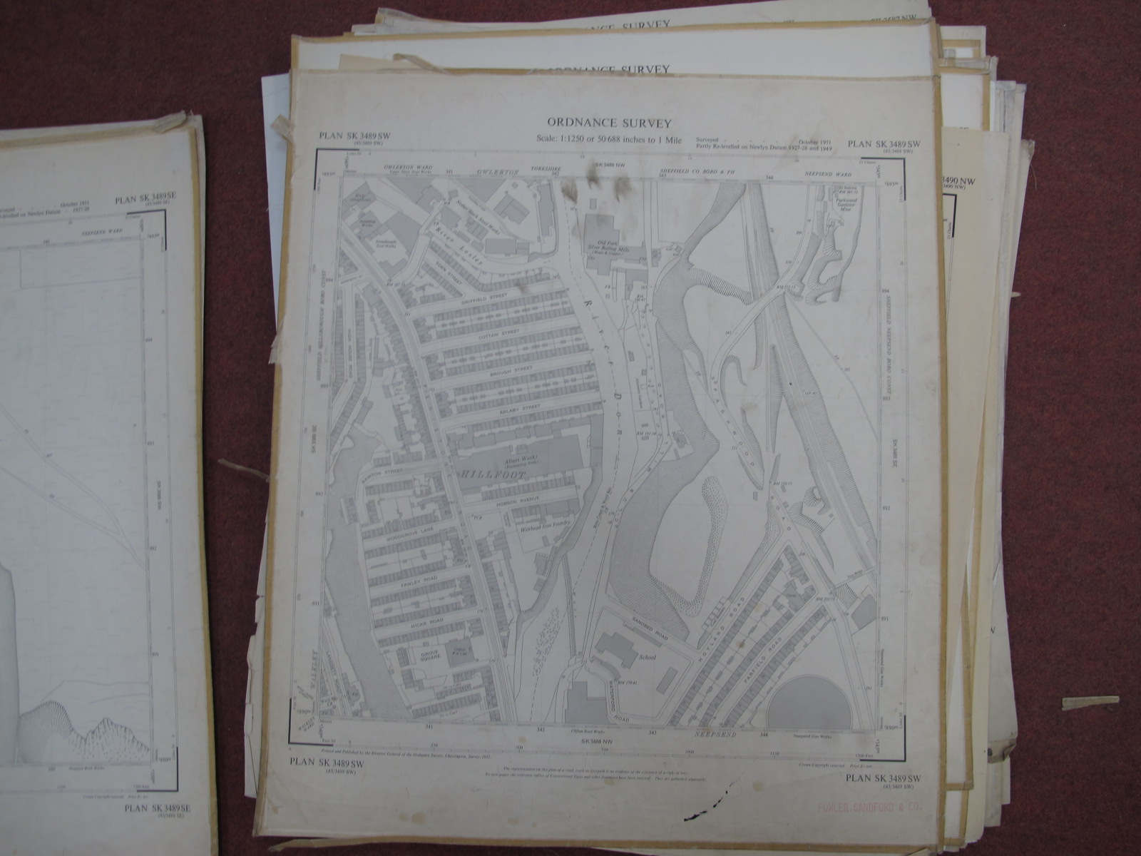 Sheffield Central, North Maps, Parson Cross, Shirecliffe, Firth Park - dates noted 1952, 1953, 1955, - Image 3 of 7