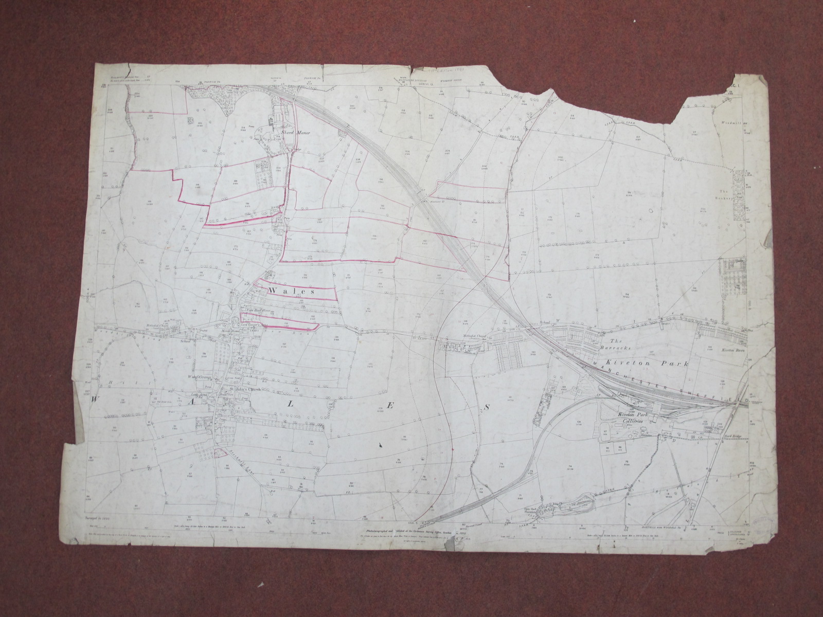 West Riding Yorkshire Maps, Rotherham, Treeton, North Anston and area - some dates noted 1931, 1935, - Image 5 of 10