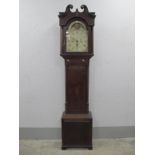 Early XIX Century Mahogany Oak Thirty Hour, White Dial (Savage Huddersfield) Longcase Clock, with