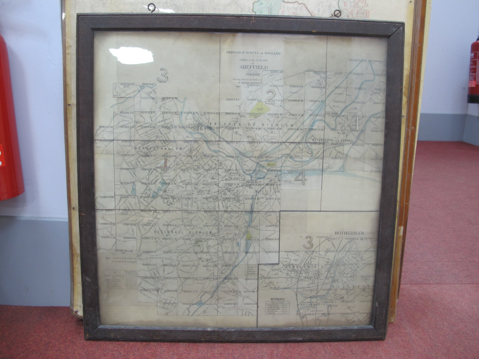 Framed Index Plans of Sheffield/Rotherham; together with backed index of large scale plans of - Image 3 of 9