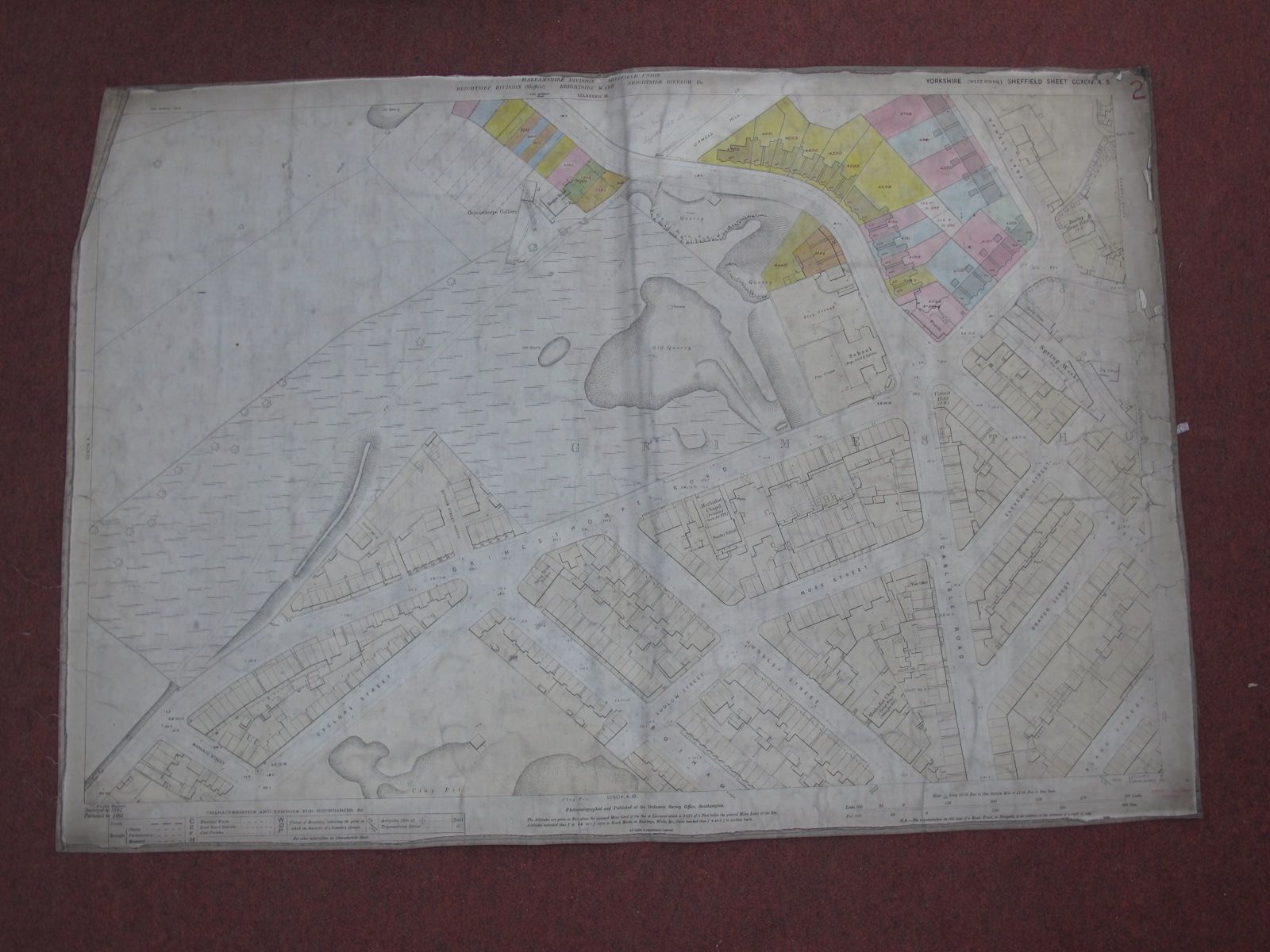 Sheffield Maps, Brightside, Attercliffe - some dates noted 1889, 1891, 1935, various scales, many - Image 9 of 10
