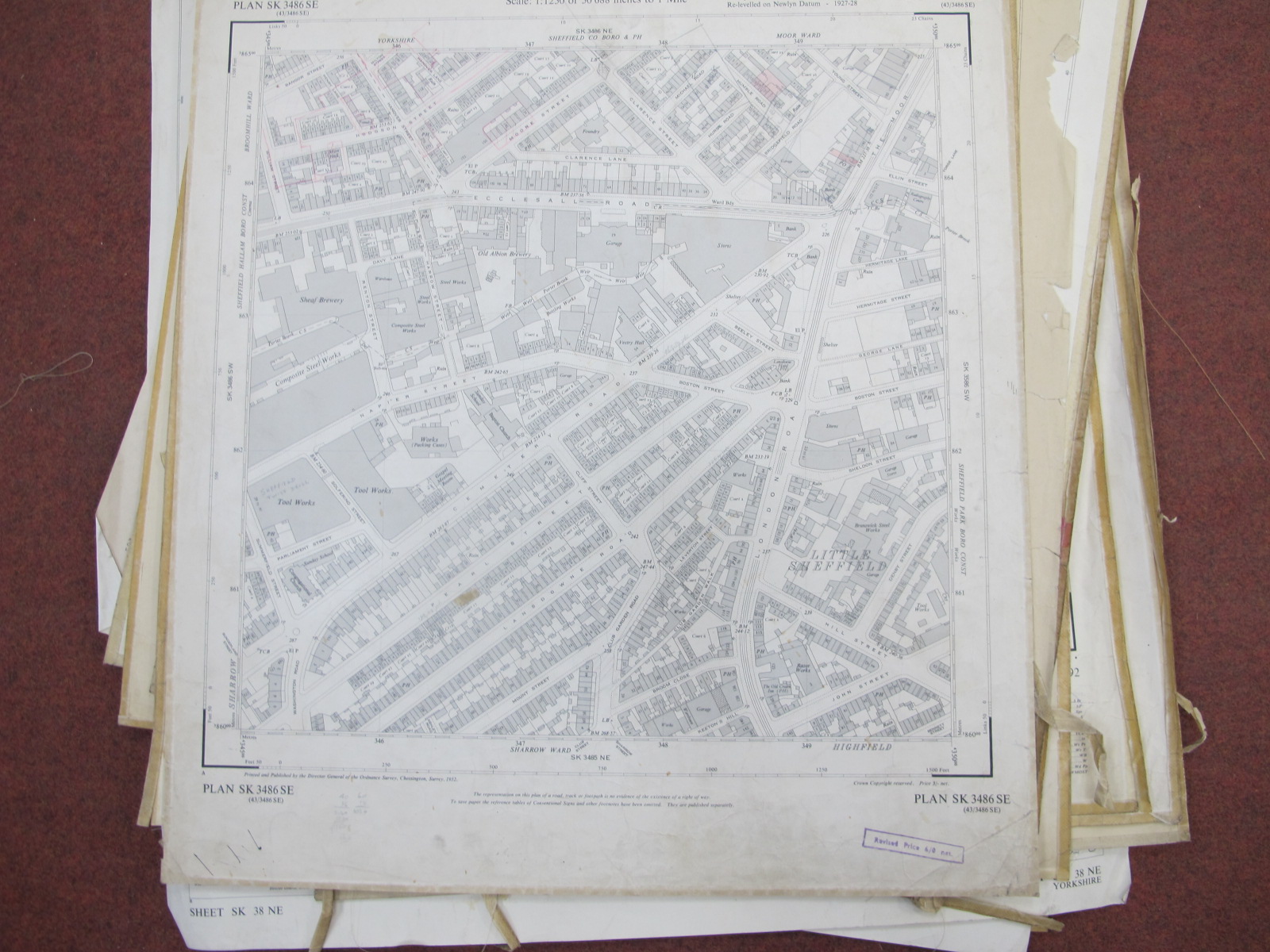 Sheffield Central, North Maps, Neepsend, Wadsley Bridge, Hillsborough - dates noted 1951, 1954, - Image 10 of 10