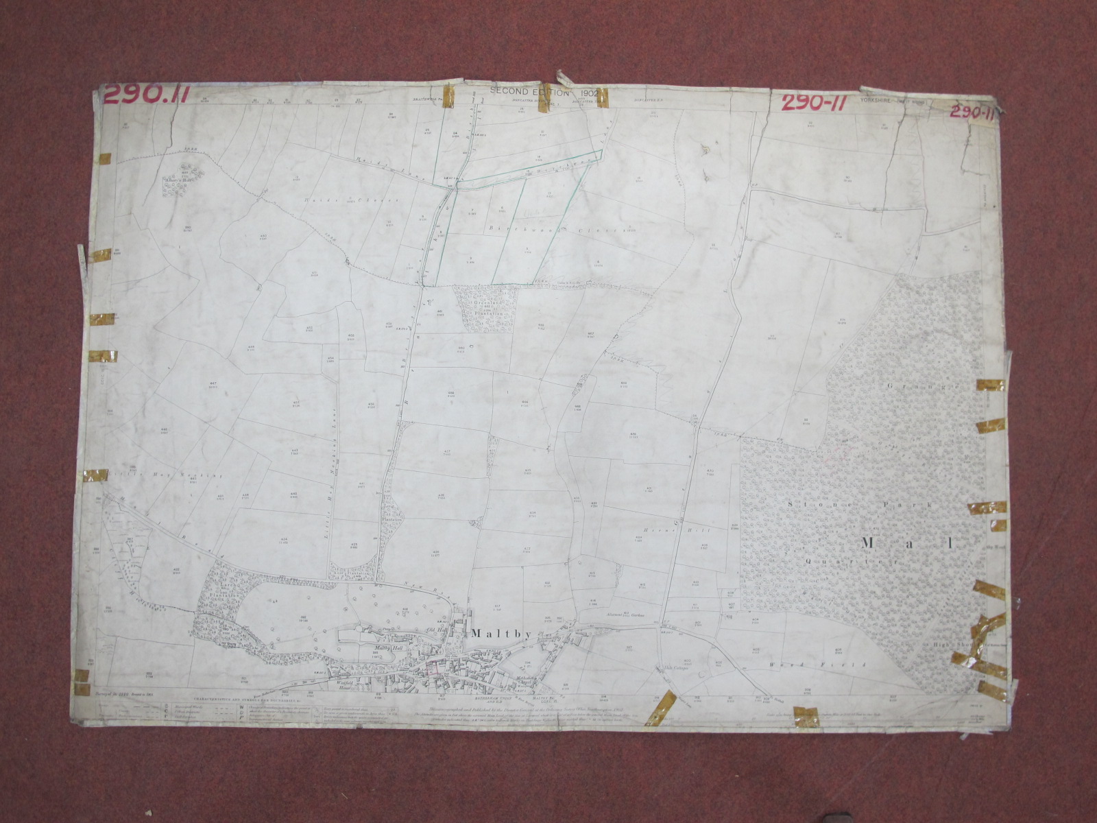 West Riding Yorkshire, Rotherham and area - some dates noted, 1902, 1956, various scales, dirty - Image 2 of 11