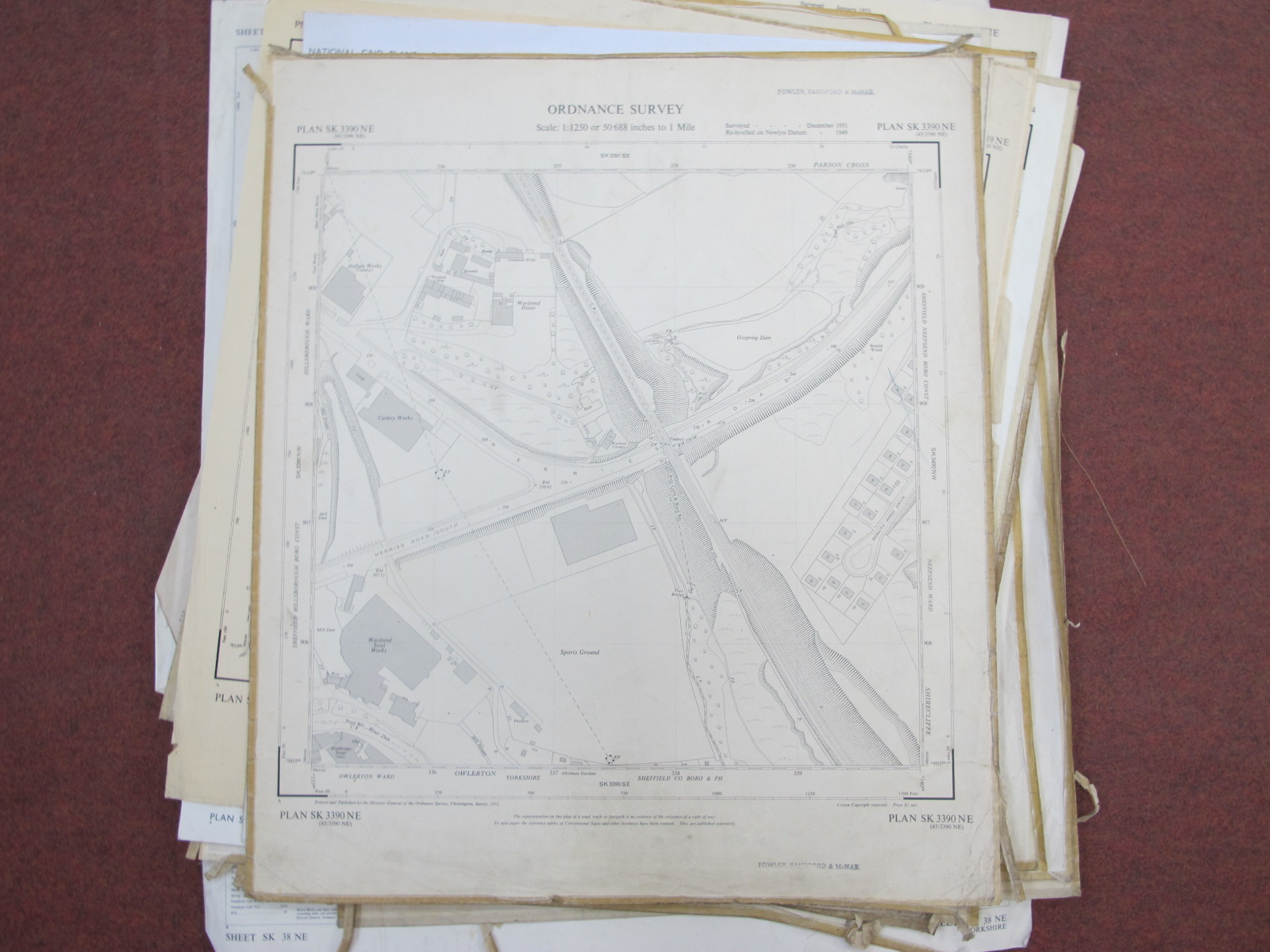 Sheffield Central, North Maps, Neepsend, Wadsley Bridge, Hillsborough - dates noted 1951, 1954, - Image 7 of 10