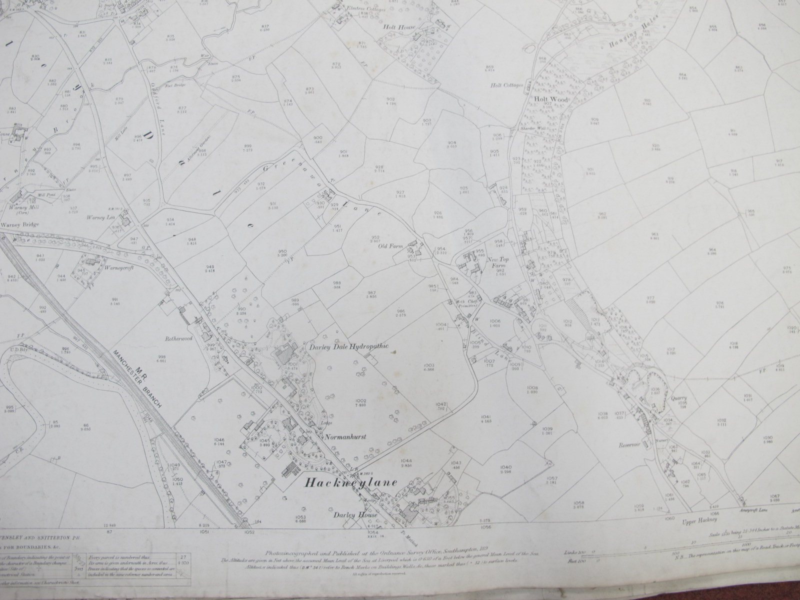 Derbyshire Maps, to include, Matlock Bath, Scarsdale, Cuckoostone Dale, Darley Dale, Youlgreave, - Image 7 of 10