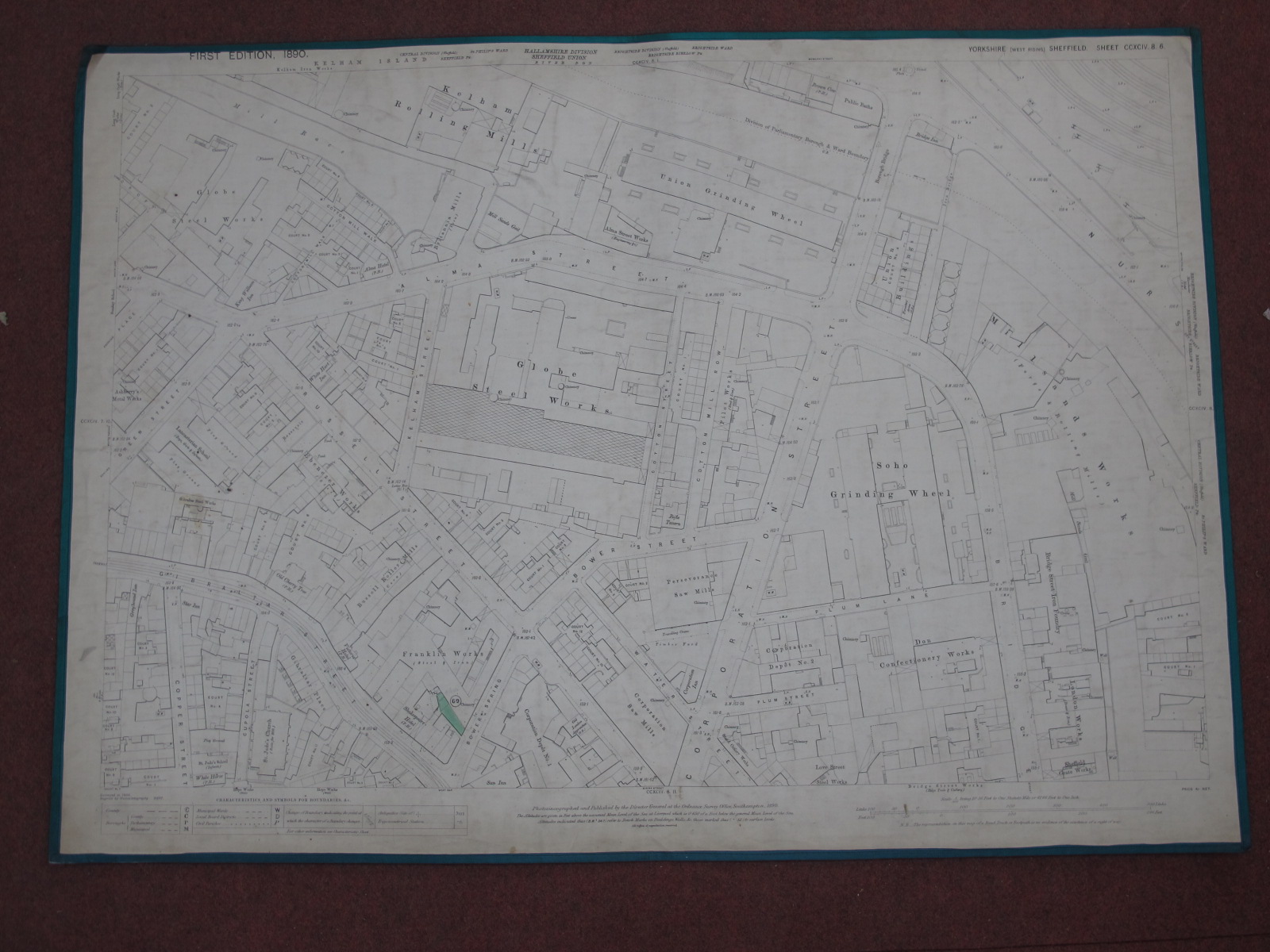 Sheffield Maps, Brightside, Attercliffe - some dates noted 1889, 1891, 1935, various scales, many