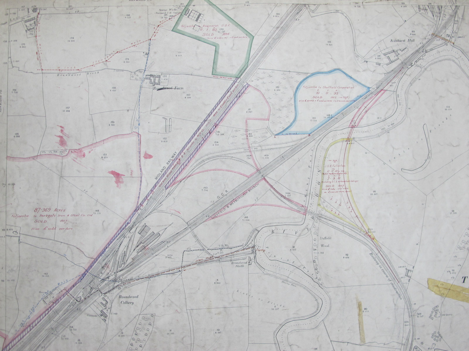West Riding Yorkshire Maps, Rotherham and area - some dates noted 1902, 1903, 1922, 1935, various - Image 11 of 11
