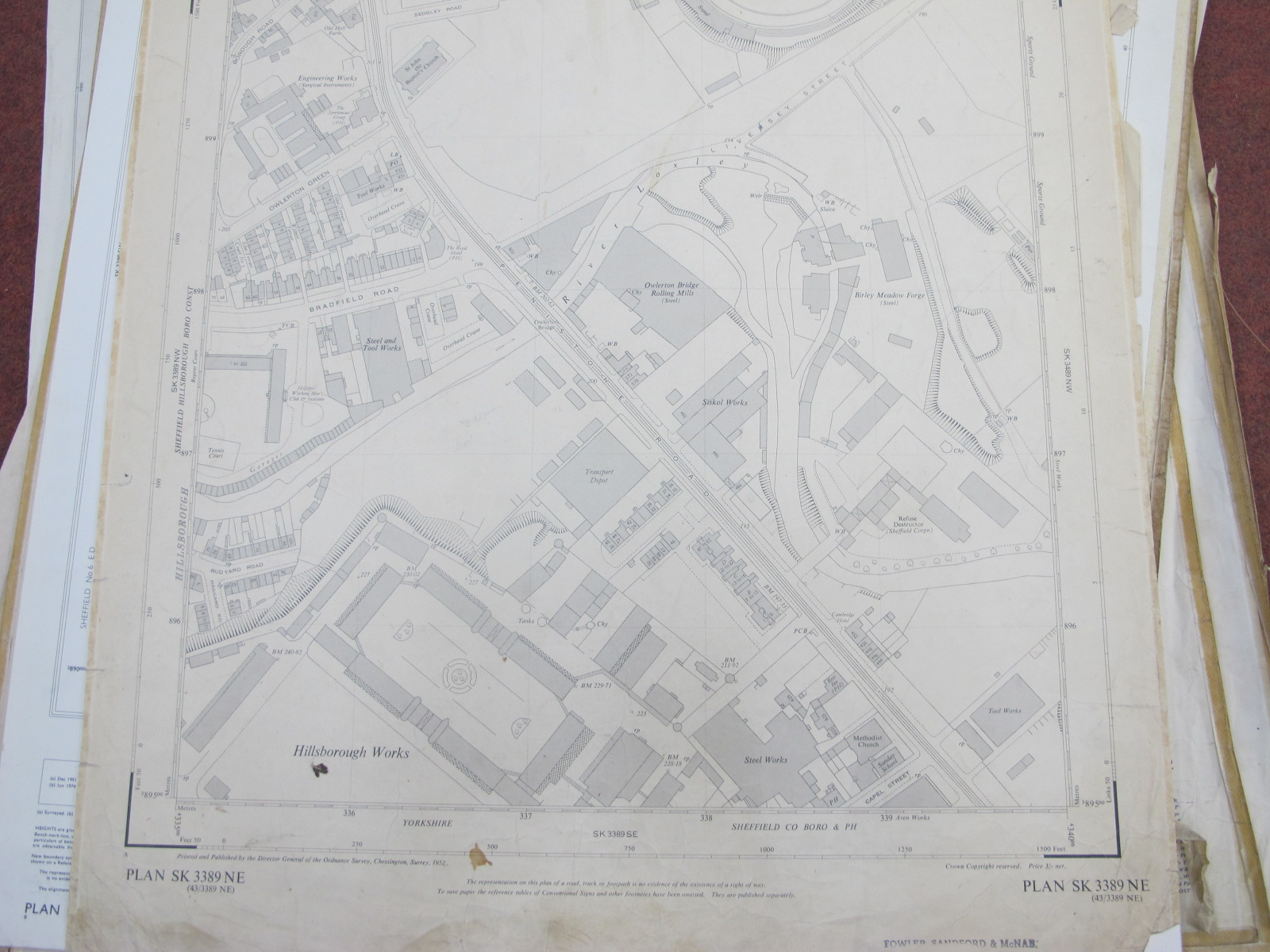 Sheffield Central, North Maps, Neepsend, Wadsley Bridge, Hillsborough - dates noted 1951, 1954, - Image 9 of 10