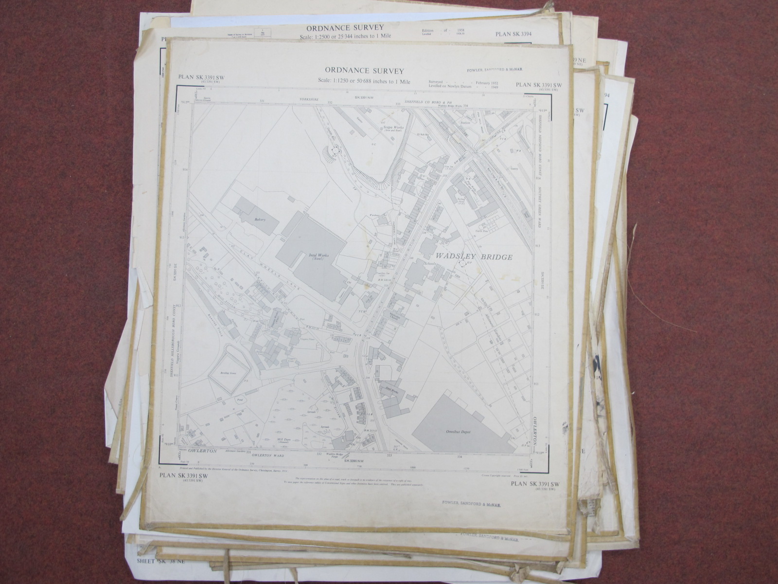 Sheffield Central, North Maps, Neepsend, Wadsley Bridge, Hillsborough - dates noted 1951, 1954, - Image 5 of 10