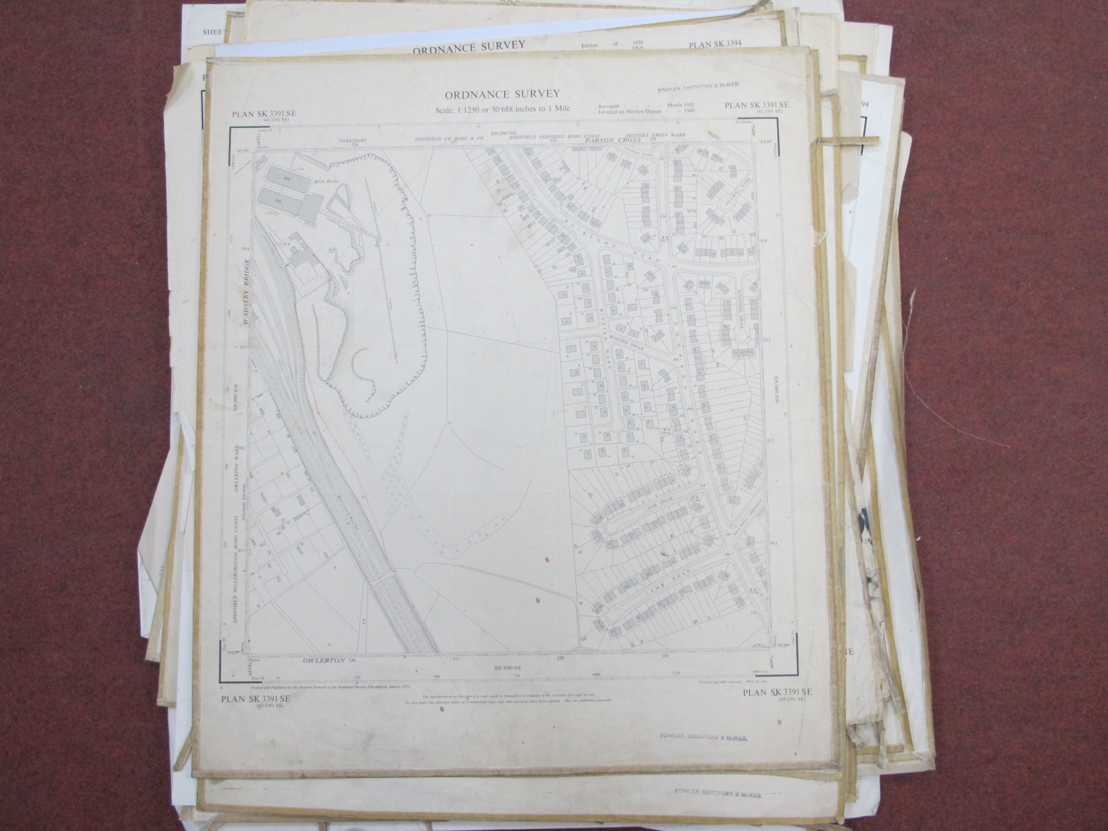 Sheffield Central, North Maps, Neepsend, Wadsley Bridge, Hillsborough - dates noted 1951, 1954, - Image 4 of 10