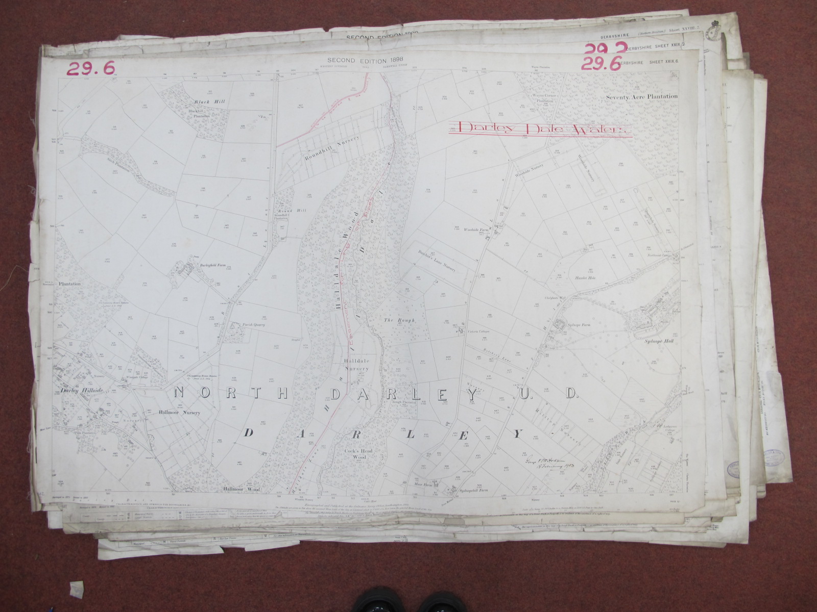 Derbyshire Maps, to include, Matlock Bath, Scarsdale, Cuckoostone Dale, Darley Dale, Youlgreave, - Image 9 of 10