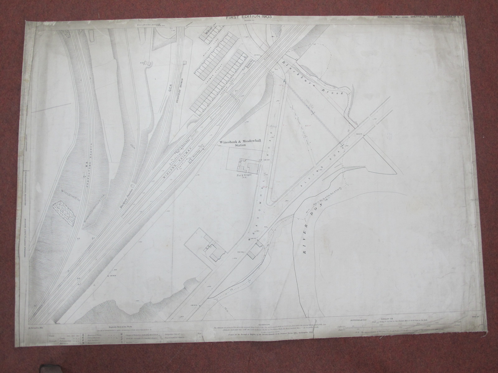 West Riding Yorkshire Maps, Rotherham and area, some dates noted - 1889, 1903, 1959, 1960, various - Image 10 of 10