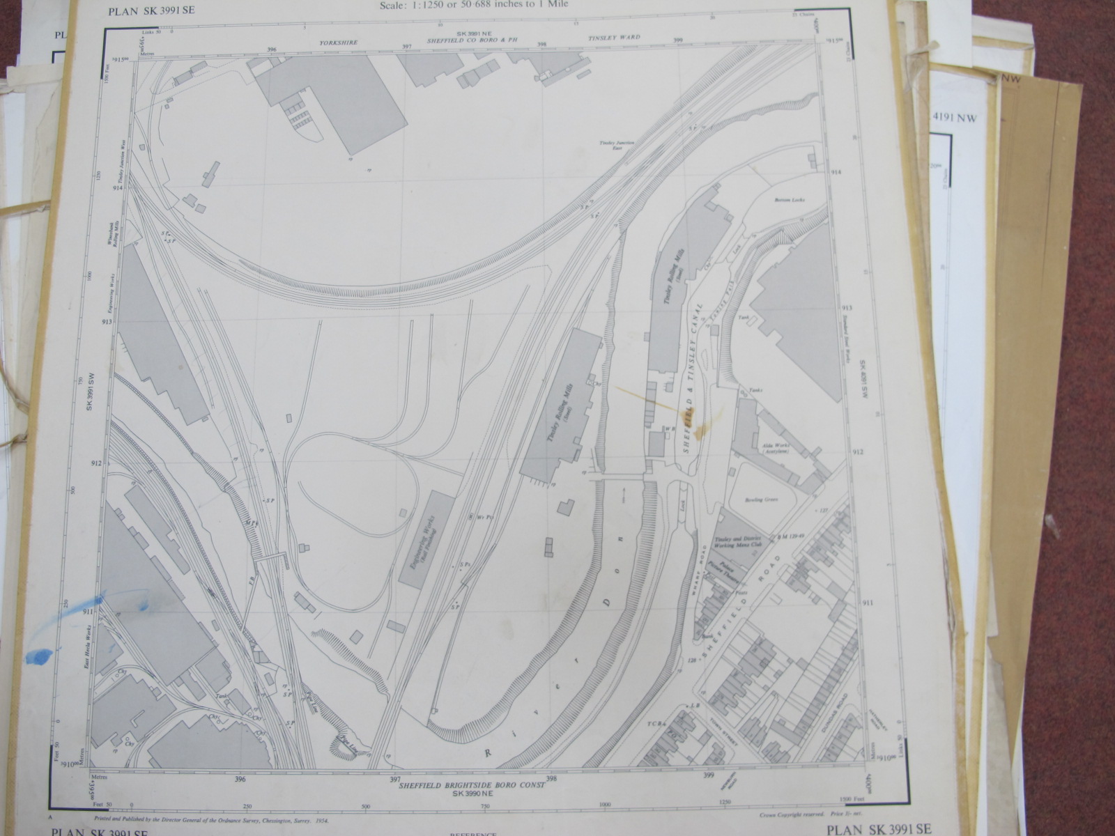 Sheffield North Maps, Meadowhead, Park, Tinsley, Upperthorpe - dates noted 1953, 1954, 1962, some - Image 2 of 10