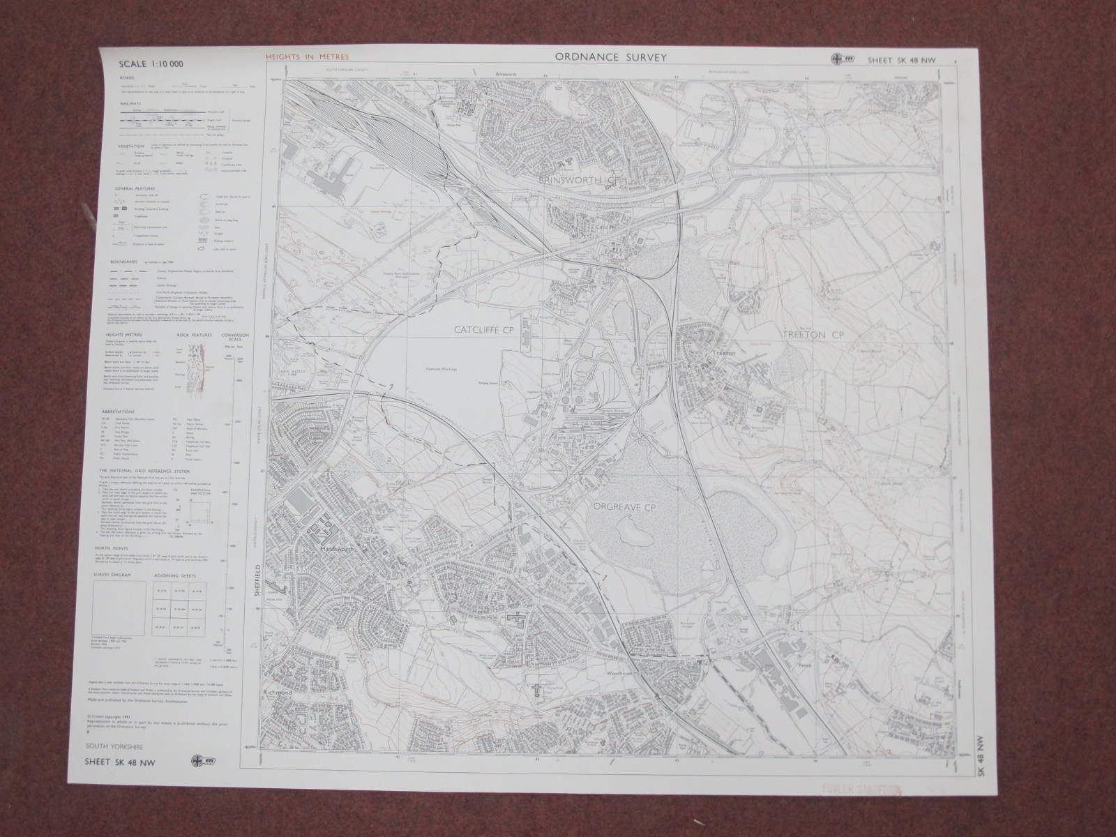 West Riding Yorkshire Maps, Rotherham and area, some dates noted - 1889, 1903, 1959, 1960, various - Image 5 of 10