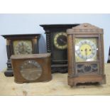 XIX Century Mantle Clock, and other clocks:- One Box