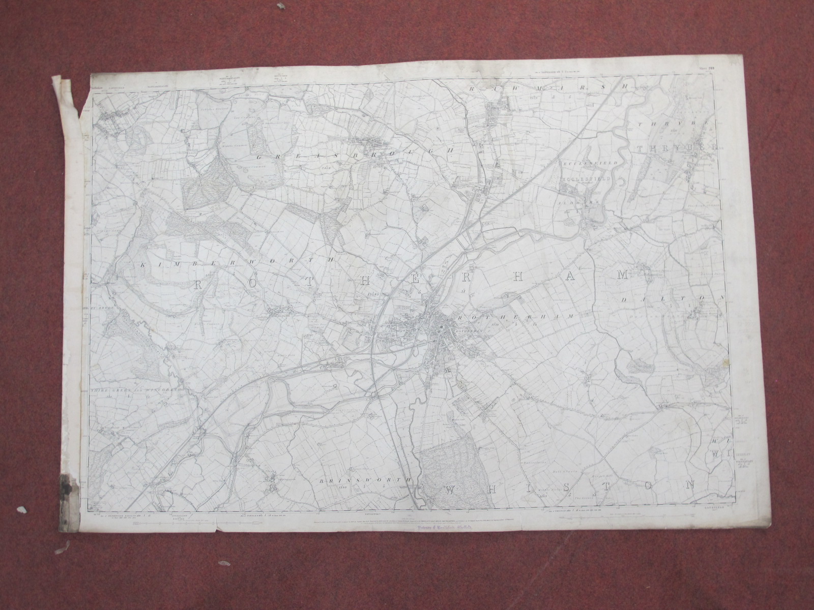 West Riding Yorkshire Maps, Rotherham, Treeton, North Anston and area - some dates noted 1931, 1935, - Image 10 of 10