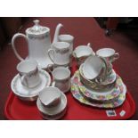 Paragon 'Belinda' Coffee Ware, of fifteen pieces, including coffee pot. Colclough tea ware:- One