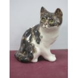 Winstanley Tabby Cat, with glass eyes, 1.5cm high, signed with '4' under base.