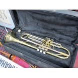 JP151 Trumpet and Mouthpiece, in case, Swaine & Adeney copper bugle plus one other. Yamaha