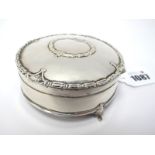 A Hallmarked Silver Trinket Box, E.S. Barnsley & Co Ltd., Birmingham 1911, of circular form detailed